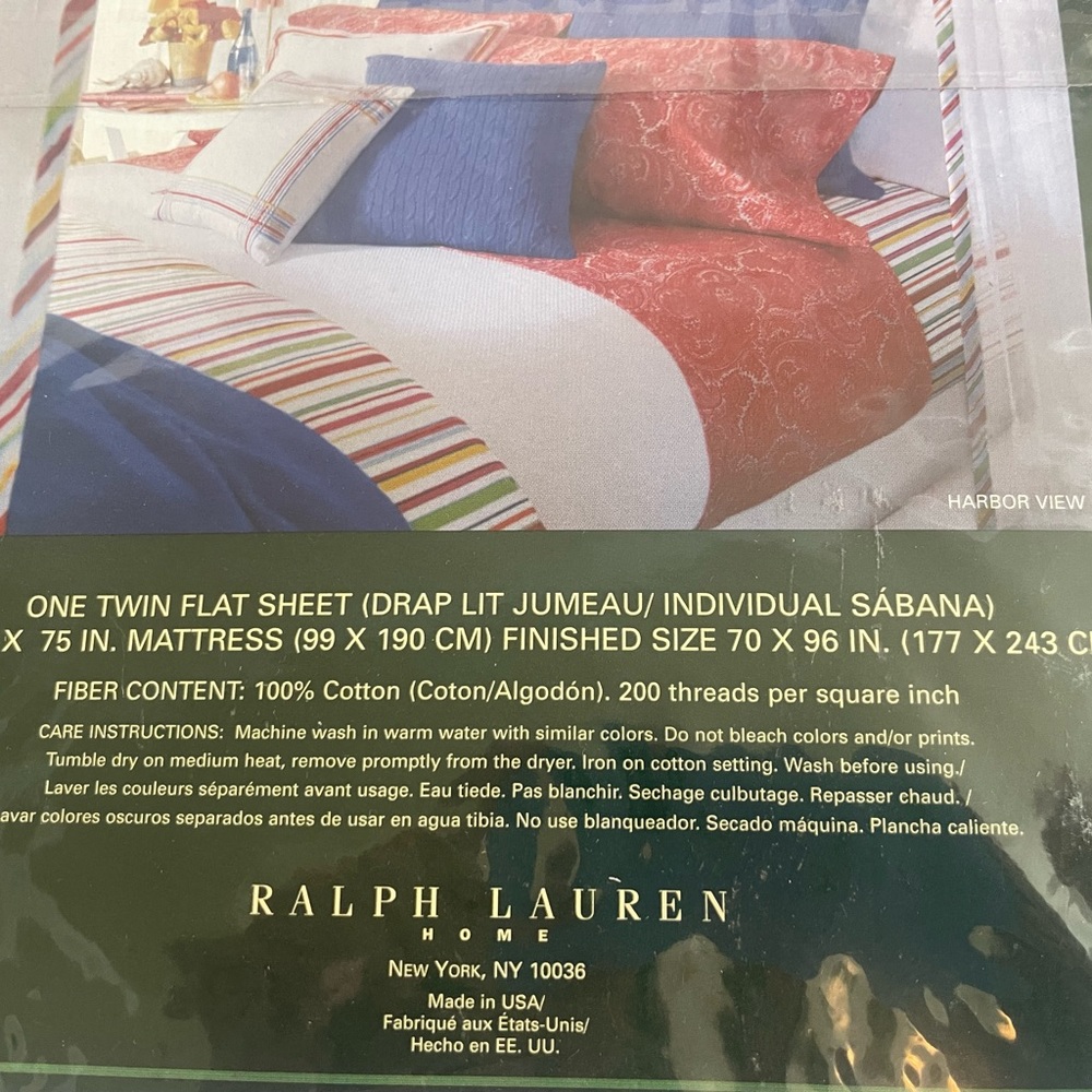 NWT Ralph Lauren Twin Flat Sheet - Picture 3 of 4